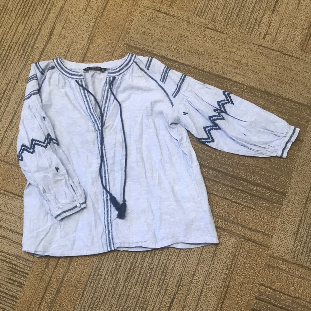 Blue zara top